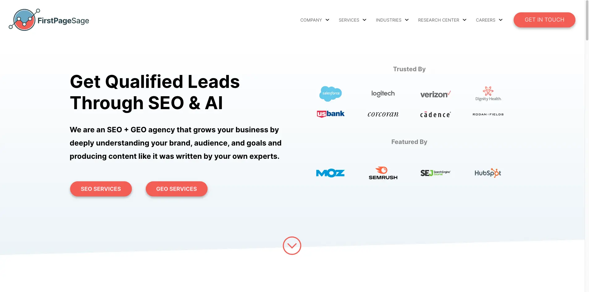 First Page Sage homepage