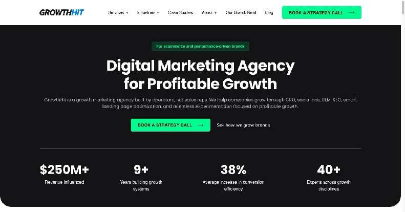 GrowthHit homepage