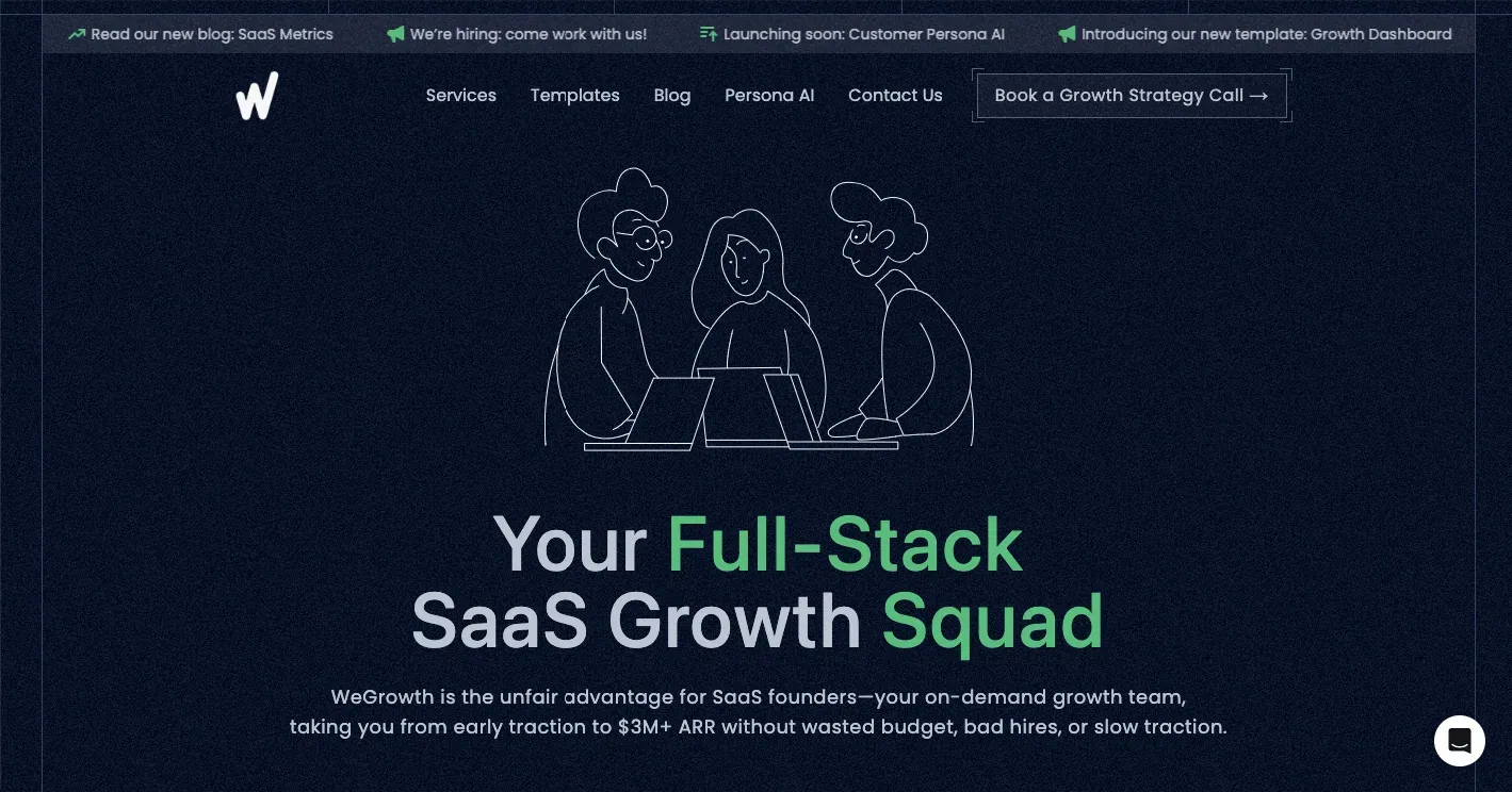 WeGrowth homepage